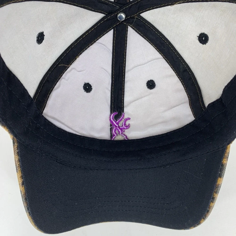 Browning For Her Hat Leopard Print Pink Buckmark OSFA Adjustable Baseball Cap